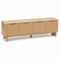 Mobile porta TV in rovere chiaro impiallacciato con 4 ante 180 x 40 x 55 cm
